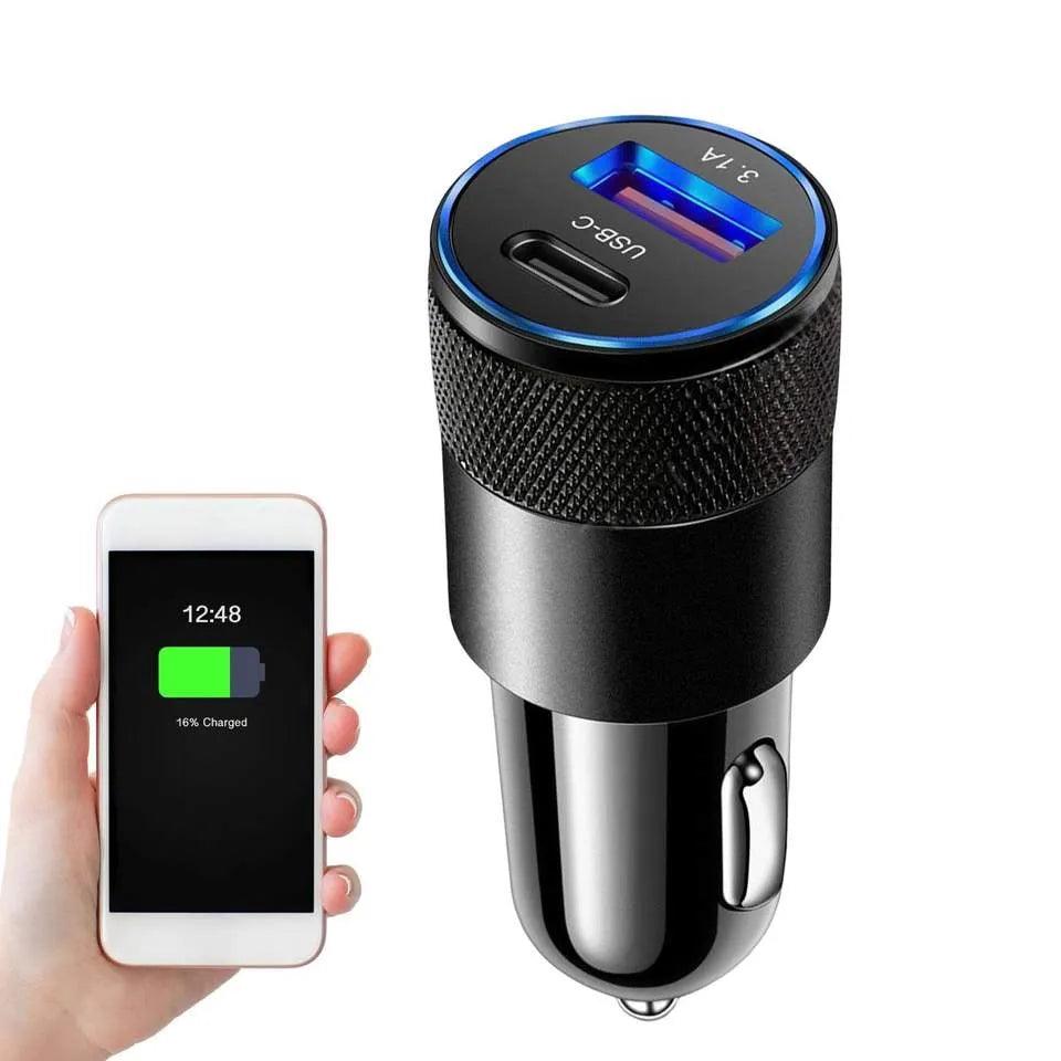 Chargeur Voiture USB-C Rapide pour iPhone – Allume-cigare