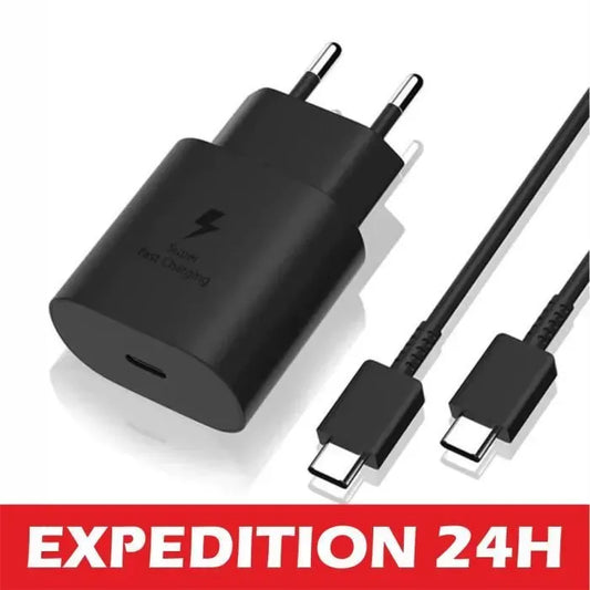Chargeur Samsung 25W USB-C Rapide – S21 / S20 Compatible