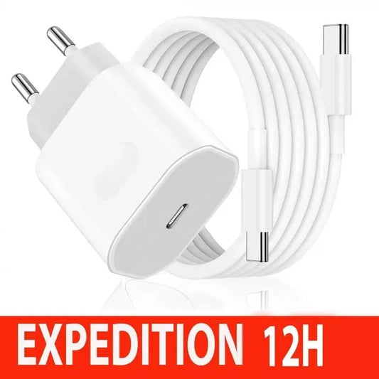 Chargeur USB-C 27W ZISONIX pour iPhone 15/16 – Câble 2m